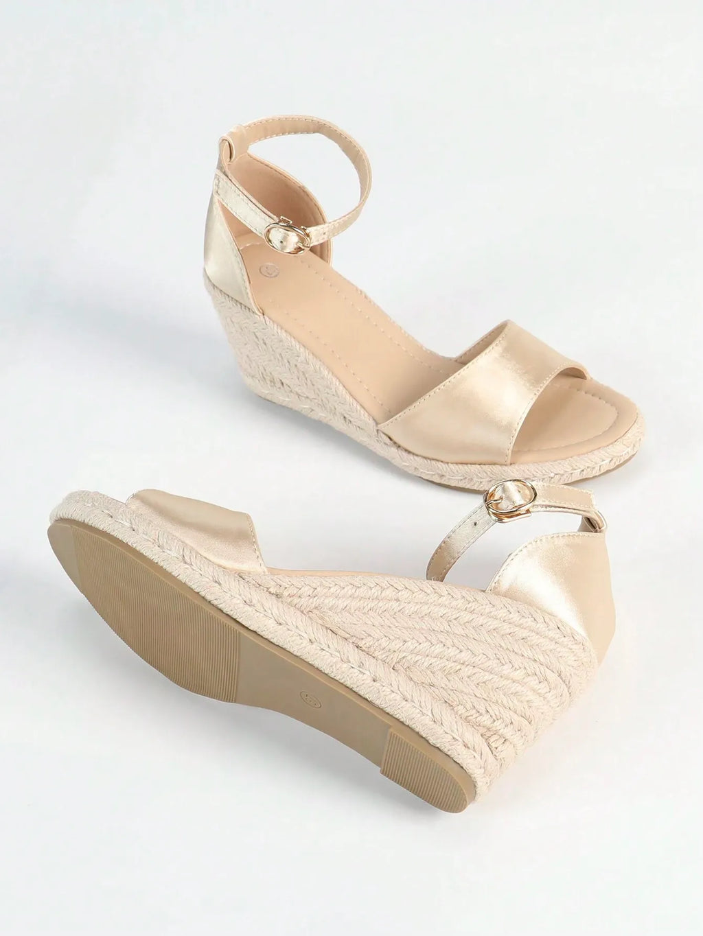 2026 Women's Wedge Sandals, Casual Open-Toe Chunky-Soled Summer Shoes, Comfortable Buckle Straps, Bohemian Vacation Style (Runs small; we recommend sizing up)